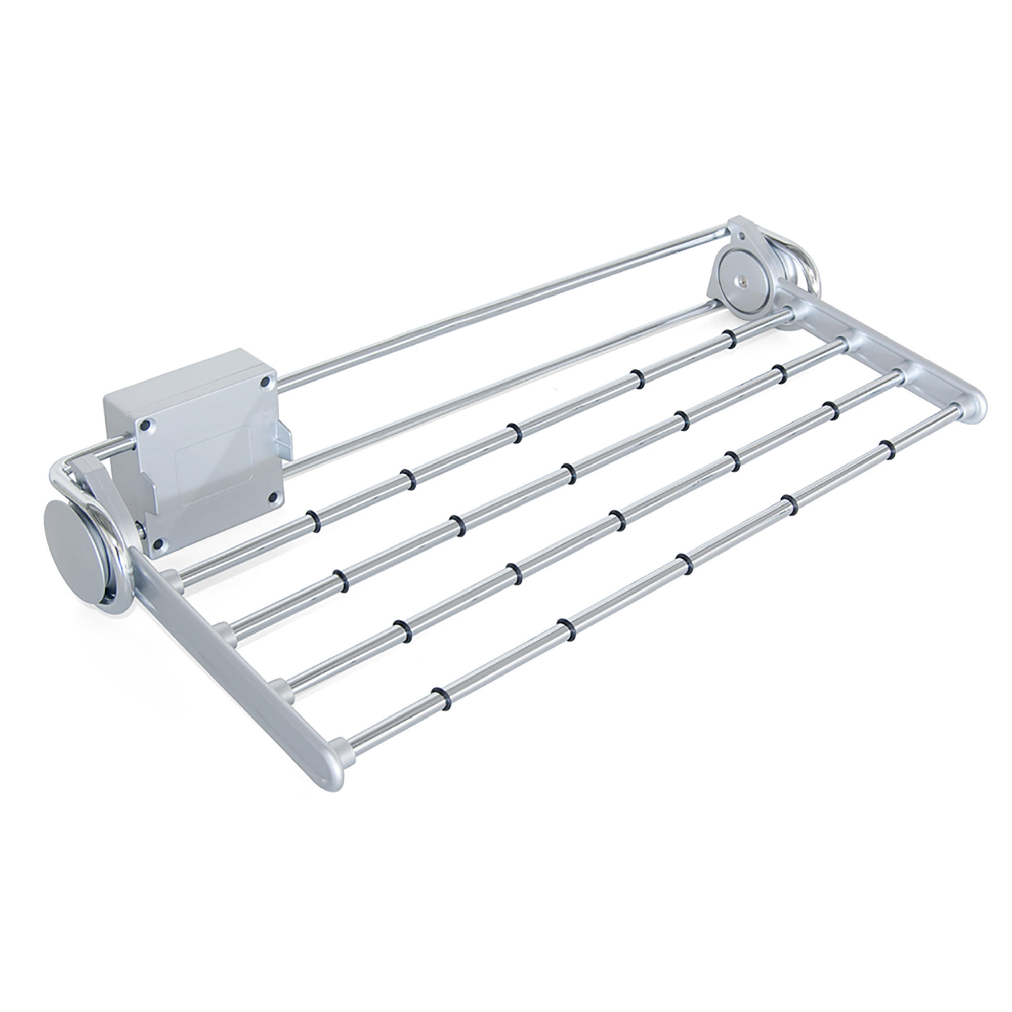 HOSENBÜGEL seitlich ausziehbar Self, Grau metallic, Stahl und Kunststoff - Silberfarben, Metall (7.5/21/46cm) - EMUCA