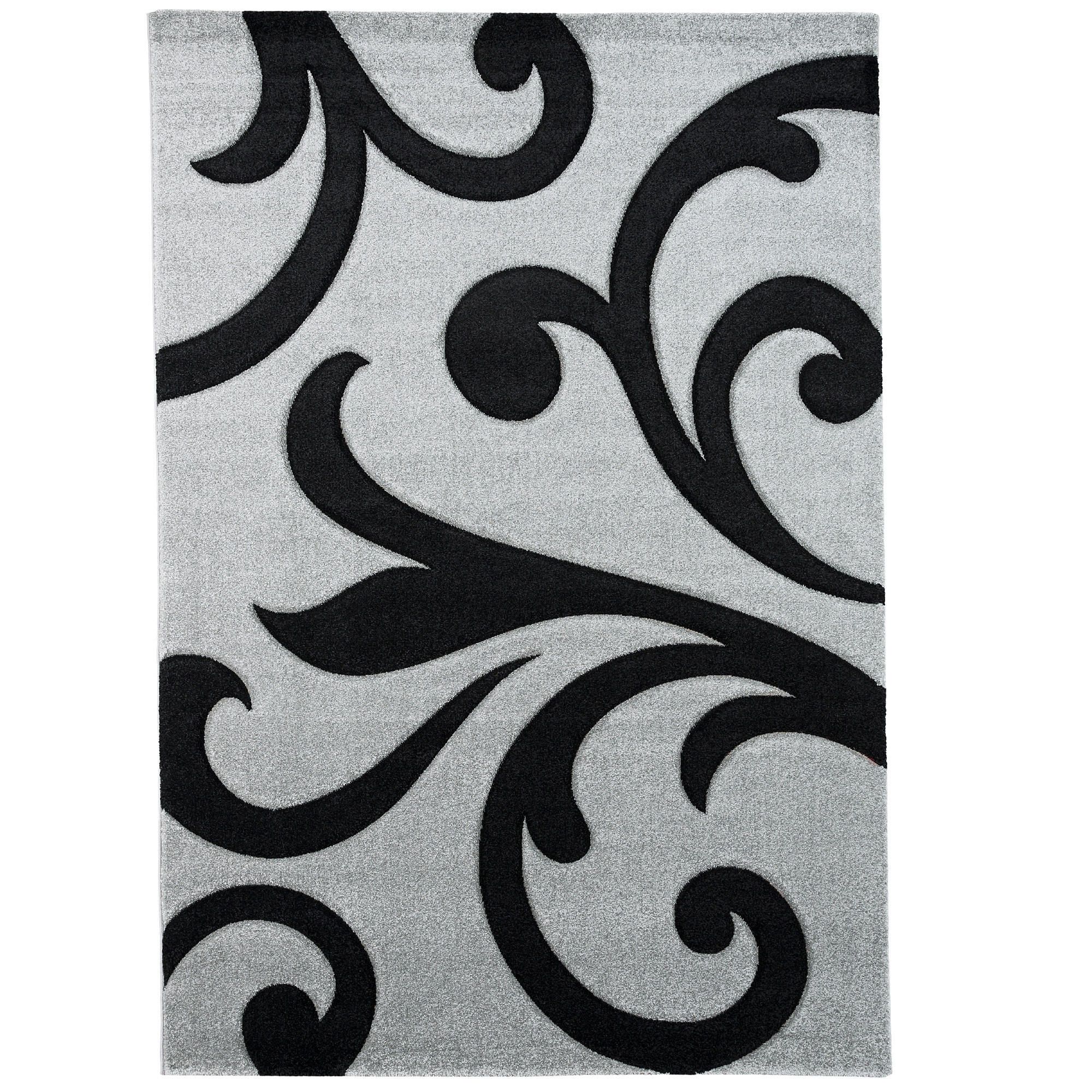 DESIGNER TEPPICH MAUI RANKEN - Schwarz/Grau, Textil (160/230cm) - Pergamon