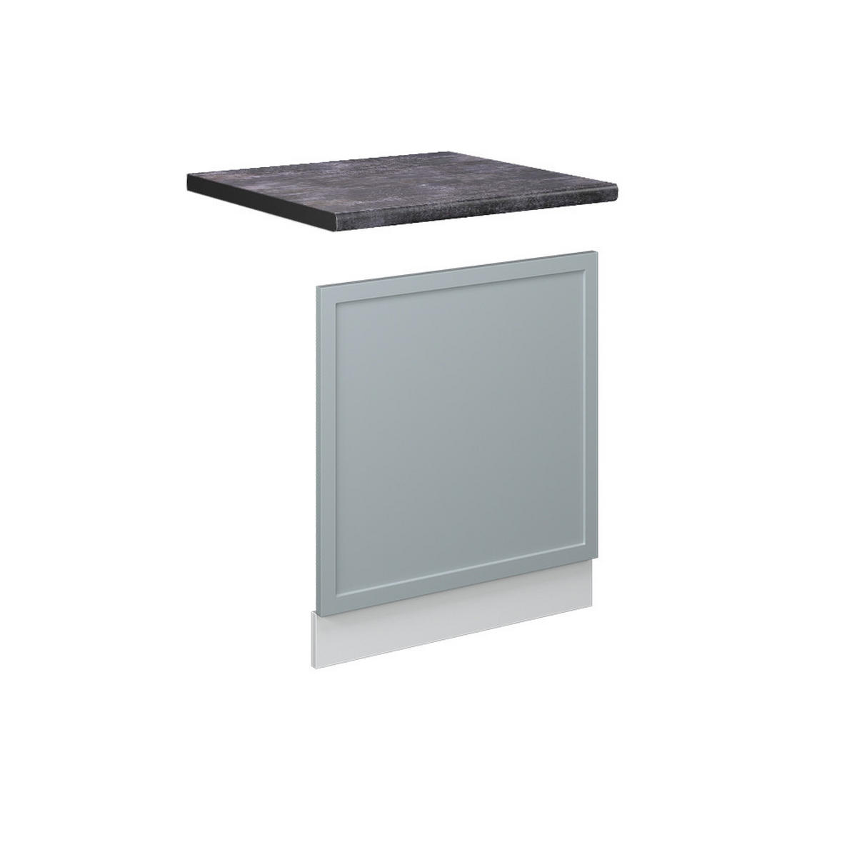 FRONTBLENDE Fame-Line Hellblau-grau 60 cm, AP Anthrazit - Blaugrau/Weiß, Holzwerkstoff (60/67.4/1.6cm) - Vicco