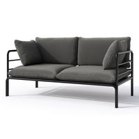 GARTEN-SOFA Worcully Beige/Schwarz - Beige, Textil (150/80/80cm) - Selsey