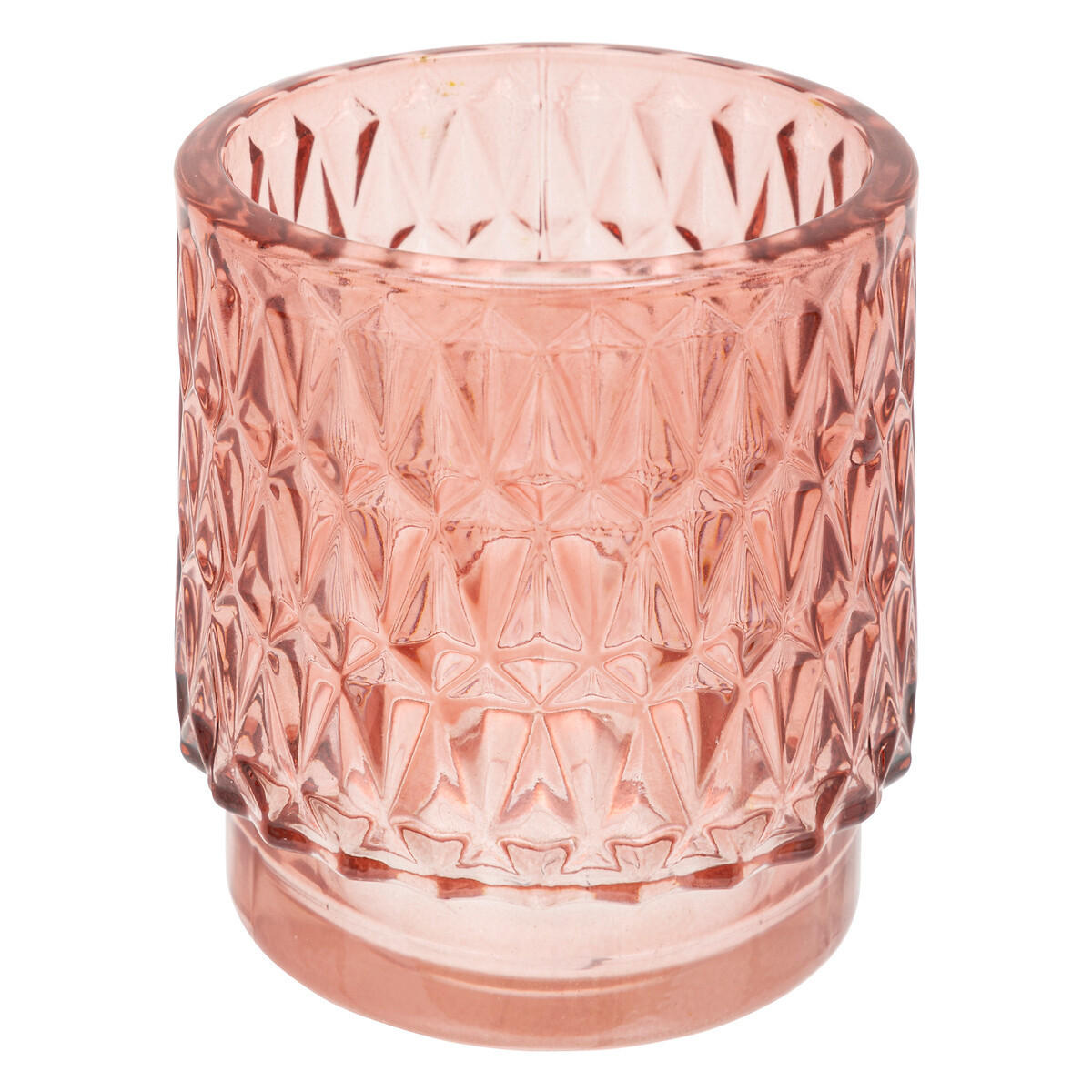 KERZENHALTER Glas Oudy + 3 Kerzen - Rosa, Glas (7/8/7cm) - Atmosphera Createur d´interieur