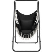 HÄNGESESSEL Alison,85 x 100 x 154,5 cm,schwarz - Schwarz, Naturmaterialien/Textil (85/154.5/100cm) - tectake