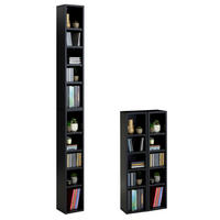 CD/DVD- REGAL CHART - Schwarz, Holzwerkstoff (20/186/17cm) - CARO-Möbel