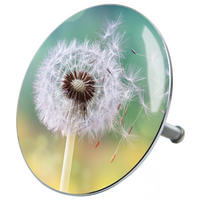 BADEWANNENSTÖPSEL Pusteblume - Türkis, Metall (8/10/10cm) - Sanilo