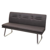 SITZBANK Dunkelbraun, Silber - Dunkelbraun/Silberfarben, Textil (160/90/59cm) - MCW