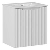 WASCHTISCHKOMBI 50 cm 2 Teile - Nova White N BM114 in Weiß/Matt - Weiß, Holz (50/57/40cm)