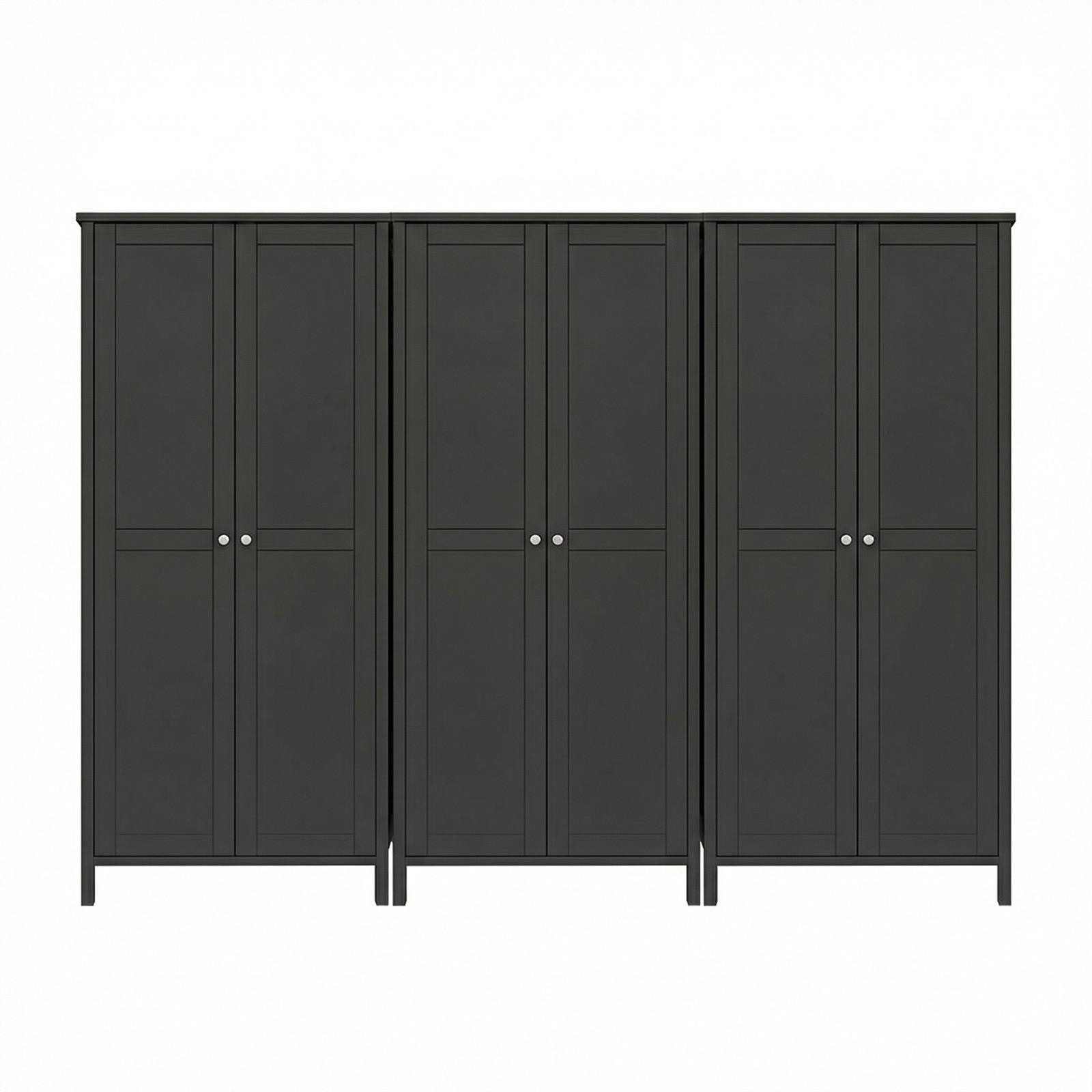 KLEIDERSCHRANK Tromsø Mokka lackiert 267/50/195 cm - Mokka, Holzwerkstoff (267/195/50cm) - ebuy24