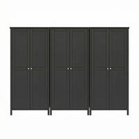 KLEIDERSCHRANK Tromsø Mokka lackiert 267/50/195 cm - Mokka, Holzwerkstoff (267/195/50cm) - ebuy24
