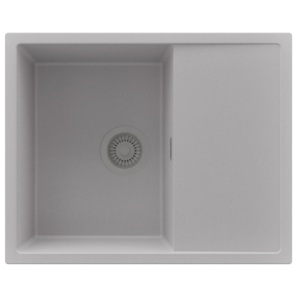 SPÜLBECKEN Ibiza, 2-er set Grau 62/50 cm 1 Becken + Ablauf-Set ab 45er Unterschrank - Grau, Kunststoff (62/19/50cm) - Primagran