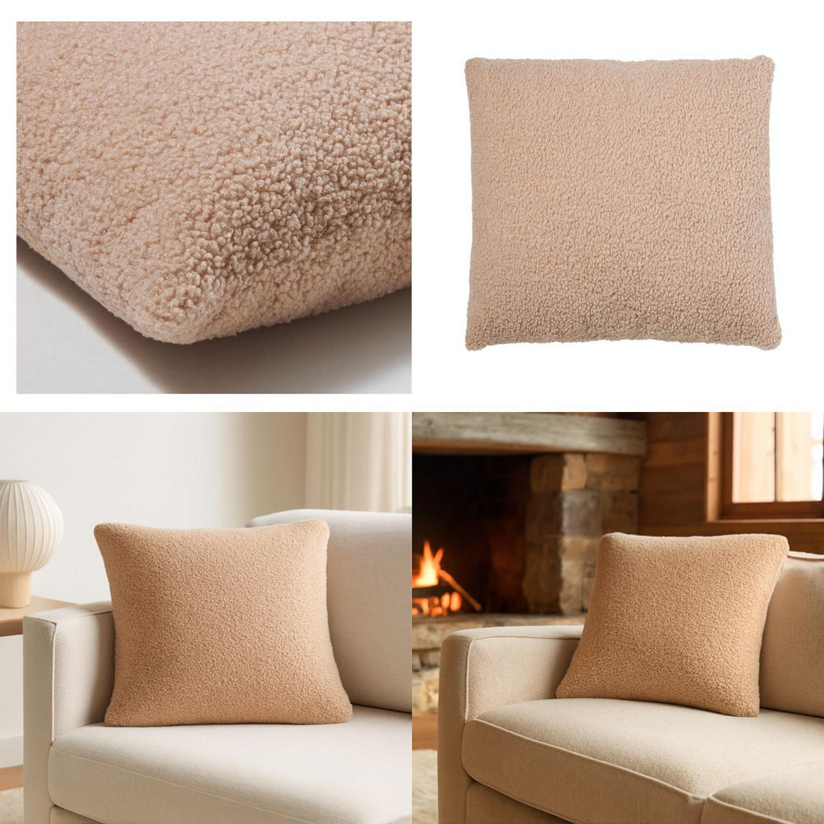 TEDDYKISSEN Beige 40x40cm - Beige, Textil (40/40cm) - nordic coast company