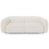 SOFA 4-SITZER Bouclé-Stoff Creme 230cm - Creme, Textil (230/74/90cm) - Sia Home