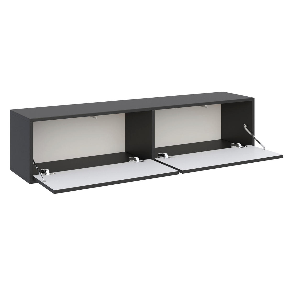 TV-HÄNGEBOARD Velveto 2-türig, Schwarz, 140 cm - Schwarz, Holzwerkstoff (140/30/30cm) - Selsey