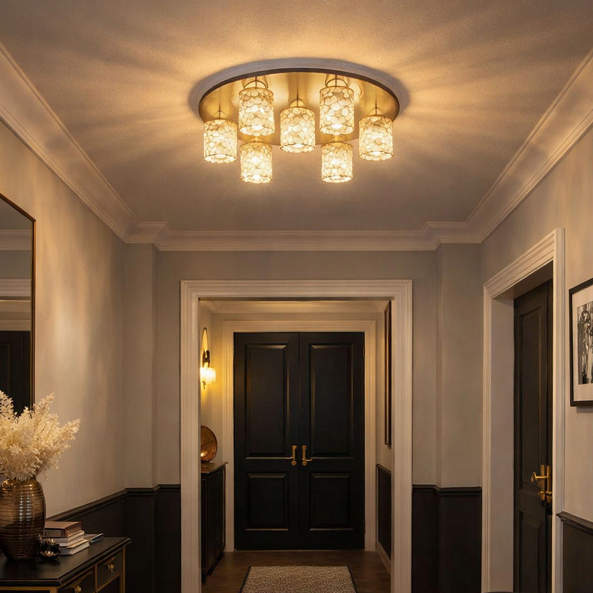 LED DECKENLEUCHTE DANELLA Chrom Klar - Silberfarben, Glas (39.5/39.5/10cm)