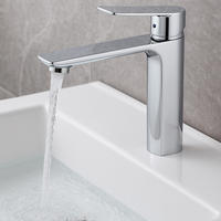 WASCHTISCHARMATUR Tenby XL Chrom - Chromfarben, Metall (5/20/5cm) - Badplaats