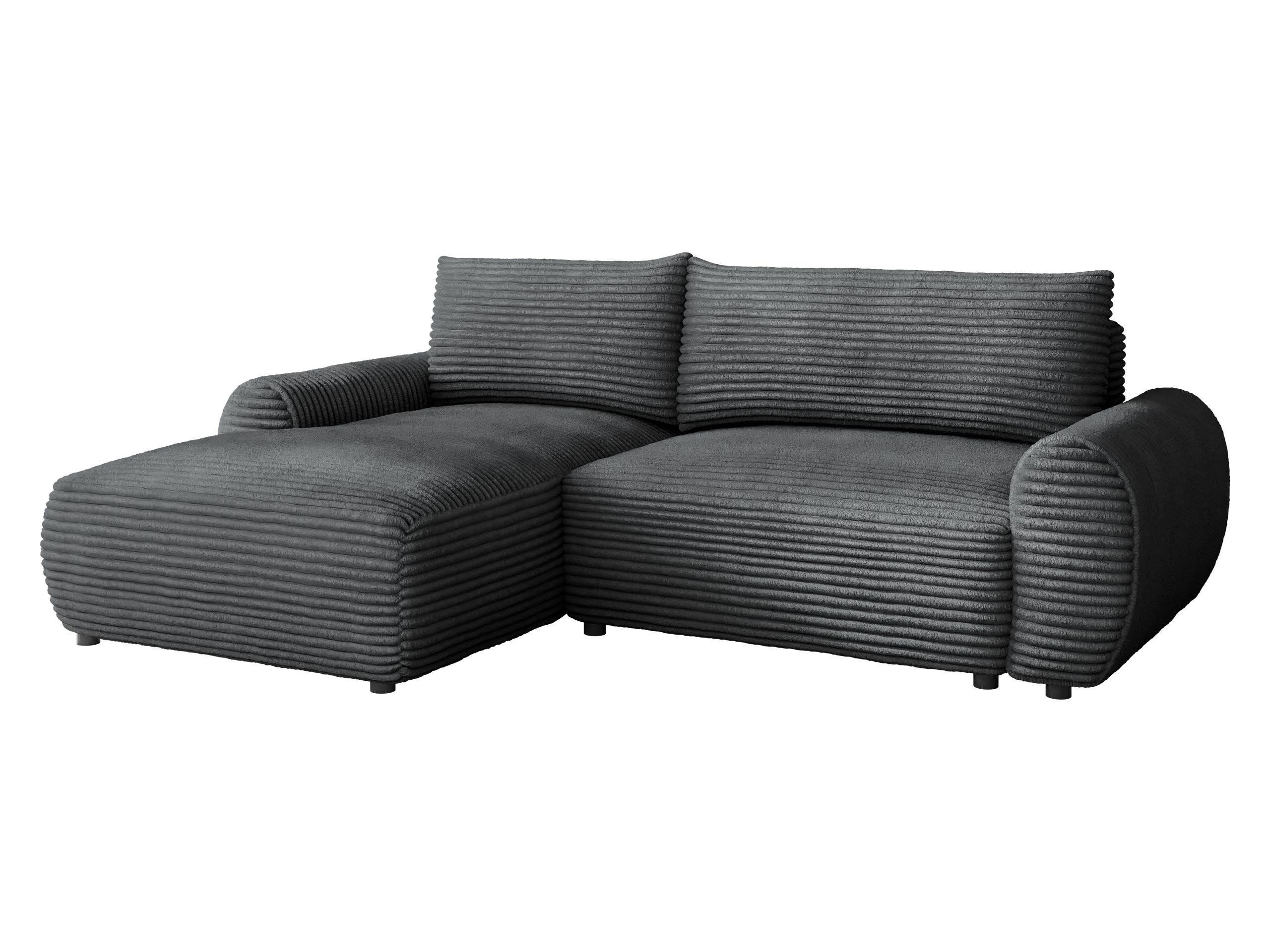 ECKSOFA Bello, Seite: Links - Schwarz/Grau, Holz/Kunststoff (267/177cm) - MIRJAN24