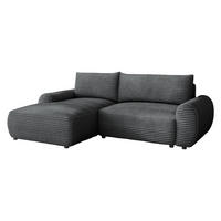 ECKSOFA Bello, Seite: Links - Schwarz/Grau, Holz/Kunststoff (267/177cm) - MIRJAN24