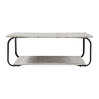 COUCHTISCH Kolta 120/60/43 cm - Weiß, Holzwerkstoff/Metall (60/120/43cm) - [en.casa]