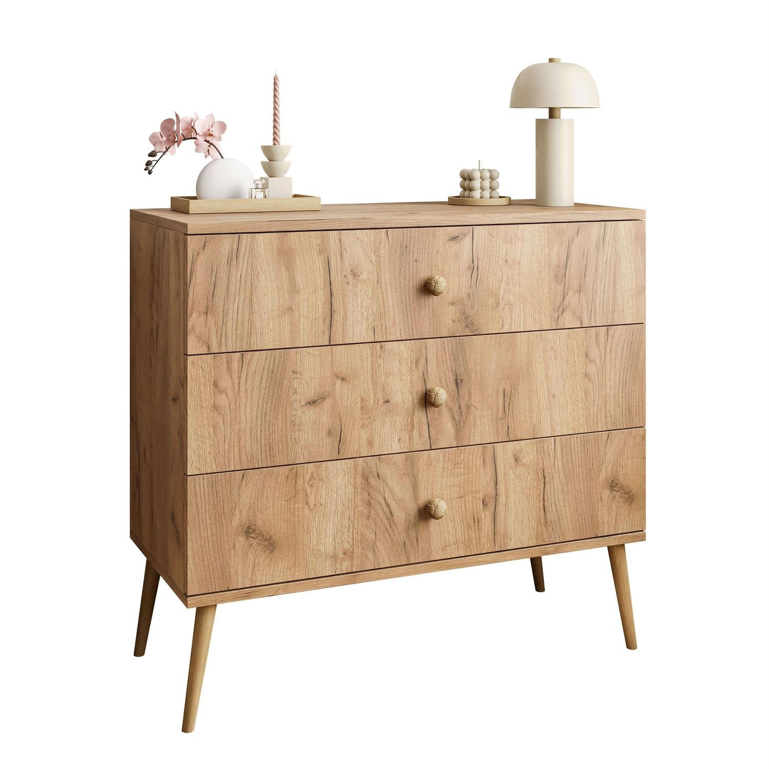 KOMMODE mit Schubladen HARMONY Craft Gold Eiche - Eichefarben, Holzwerkstoff (100/85/41cm) - Lookway