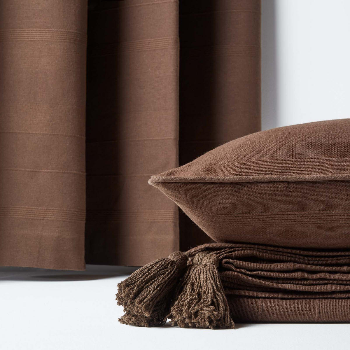 ÜBERWURF Rajput 225/255 cm, 100% Baumwolle - Braun, Textil (225/255cm) - Homescapes