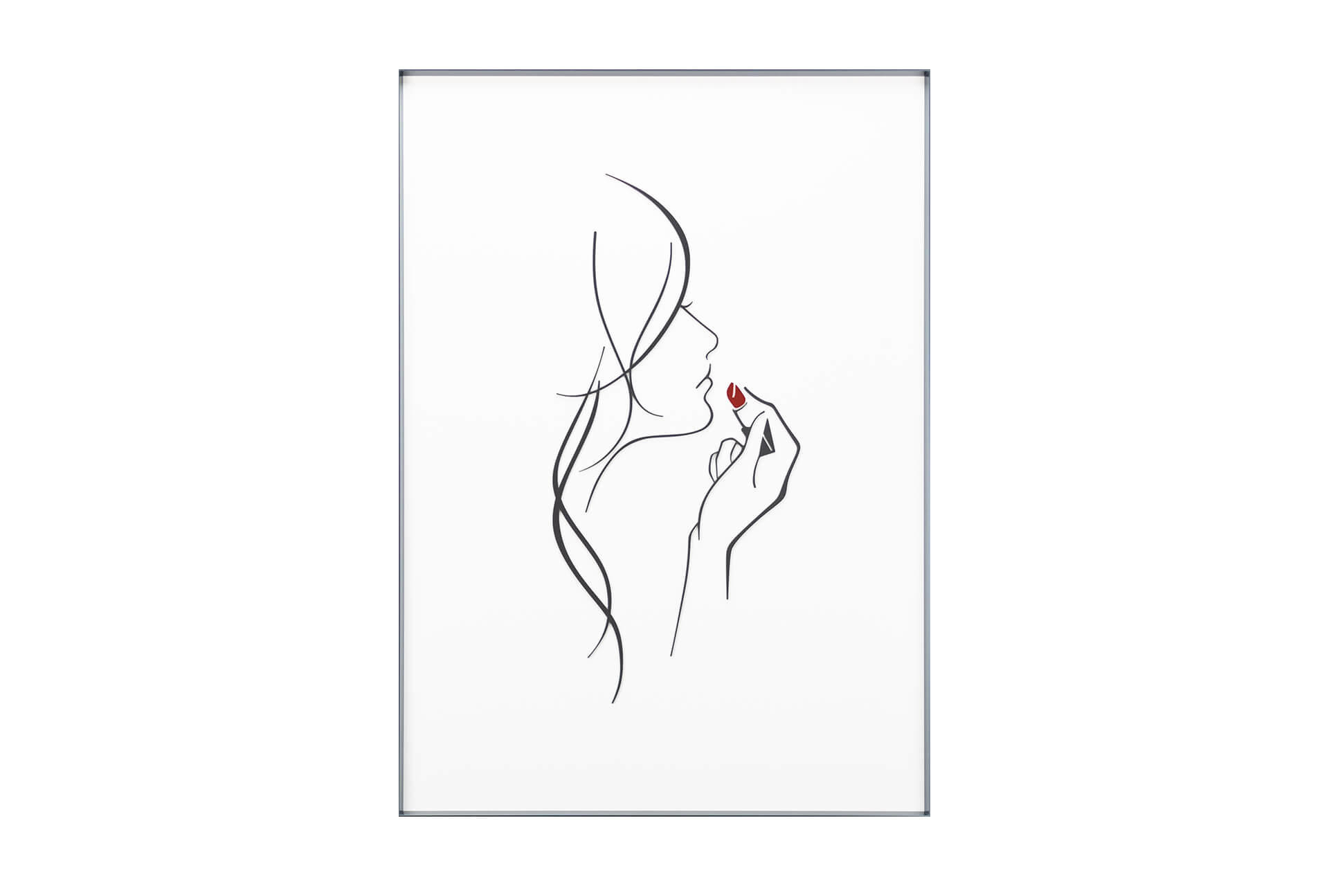 WANDBILD Schwarz 50/70 cm - Schwarz/Weiß, Glas (1.65/70cm) - KUNSTLOFT