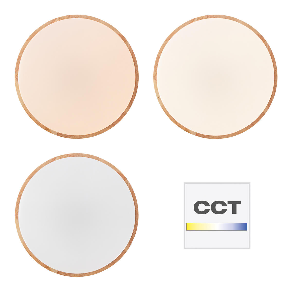 DECKENLEUCHTE Slimline G80570A75 - Weiß, Holz (50/50/8cm) - Brilliant