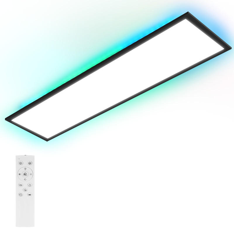 LED PENDELLEUCHTE Clausthal Ⅲ 30/120/6 cm - Schwarz, Metall (30/120/6cm) - Nettlife