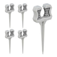 5XSCHLAUCHFÜHRUNG - Grau, Kunststoff (10/26/3.5cm) - Relaxdays