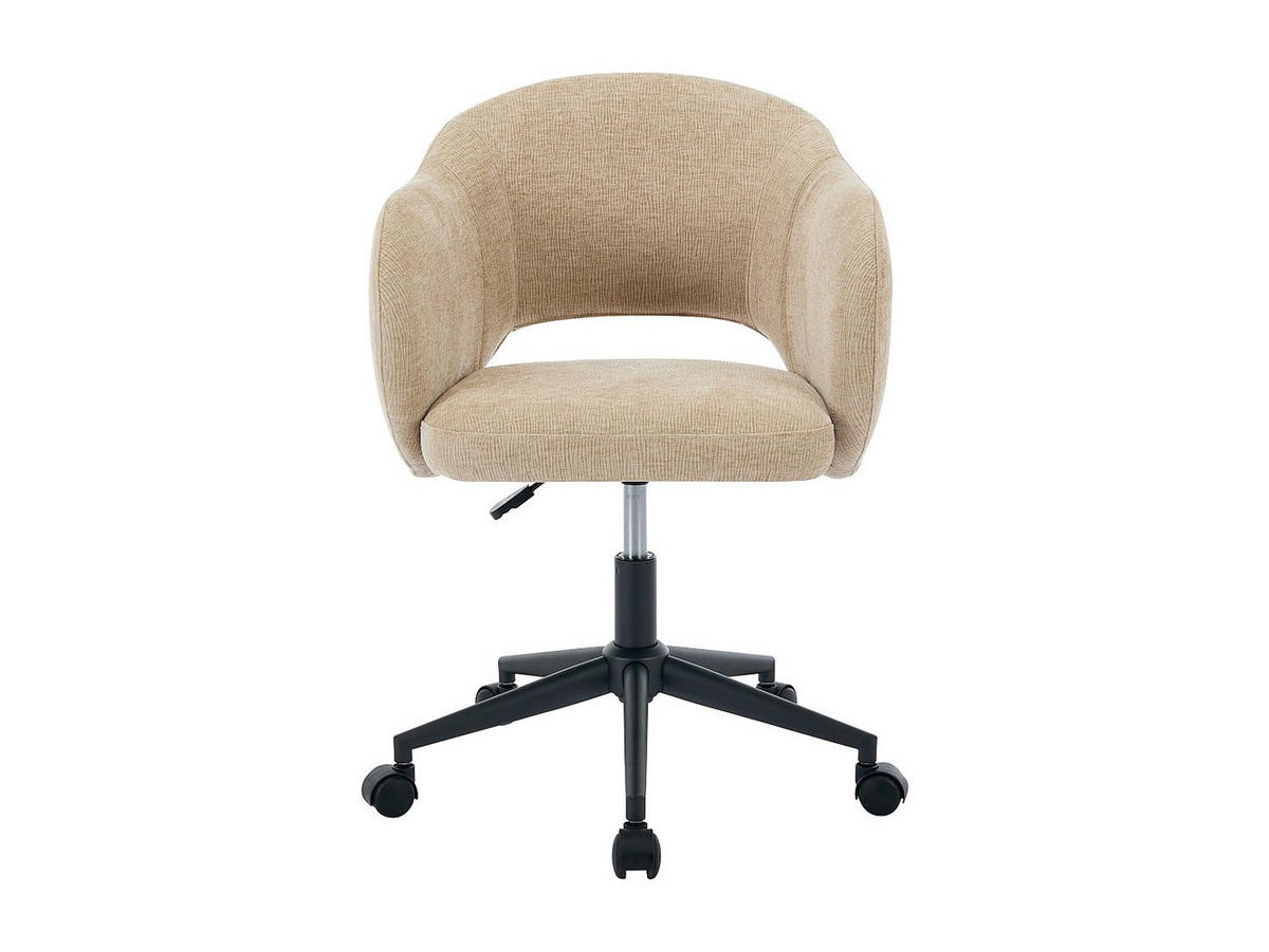 BÜROSTUHL ohne Armlehnen - 56.5cm x 58cm - Polyester - beige - ACACILIO - Beige, Textil (56.5/85/58cm) - Vente-Unique