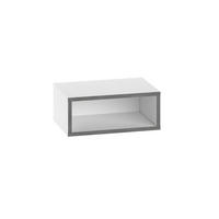 NACHTTISCH Brik Weiß Grau 30/18/45cm - Weiß, Holzwerkstoff (45/18/30cm) - Decortie