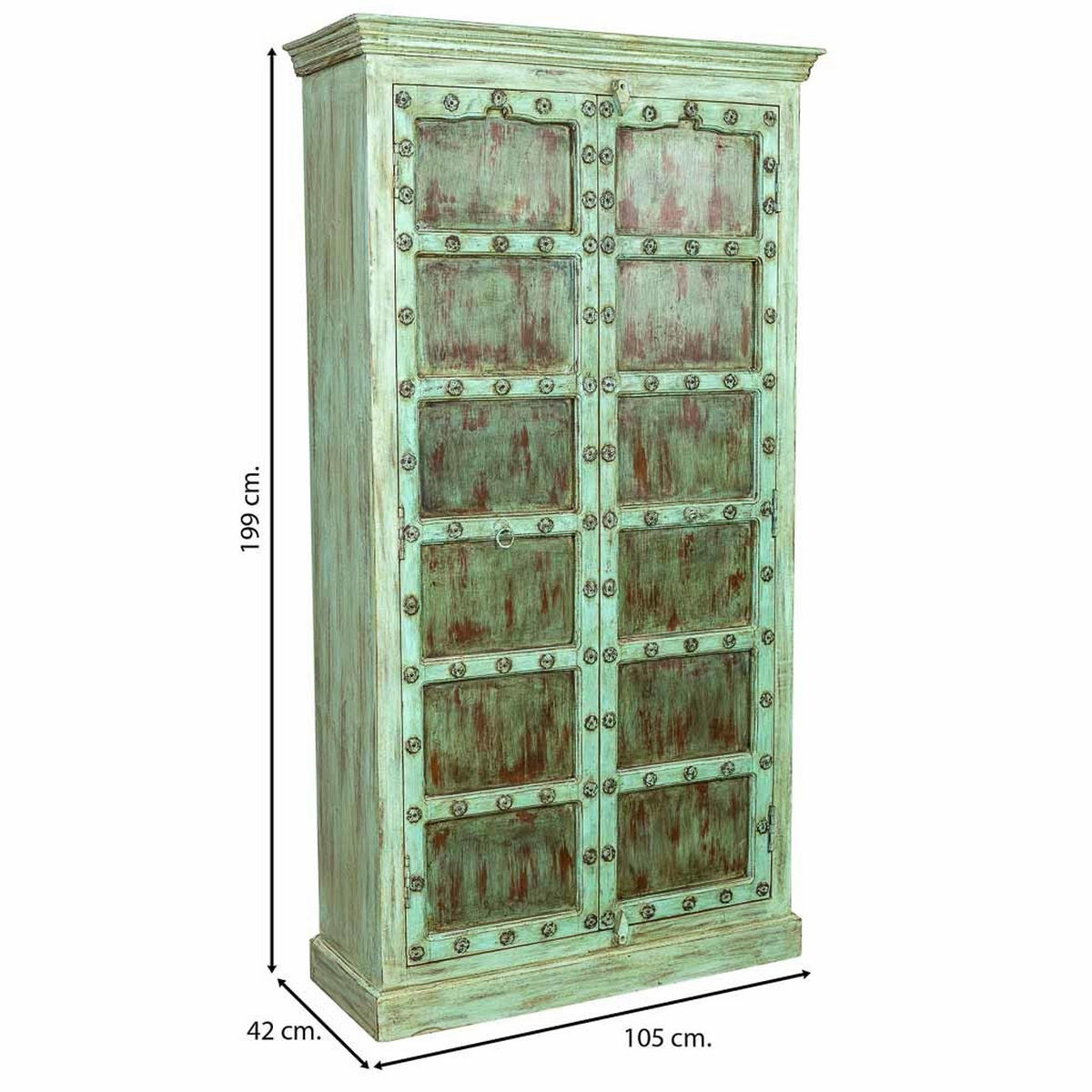 SCHRANK aus Holz 105x42x199 cm - Multicolor, Holz (105/199/42cm) - Wanderlust