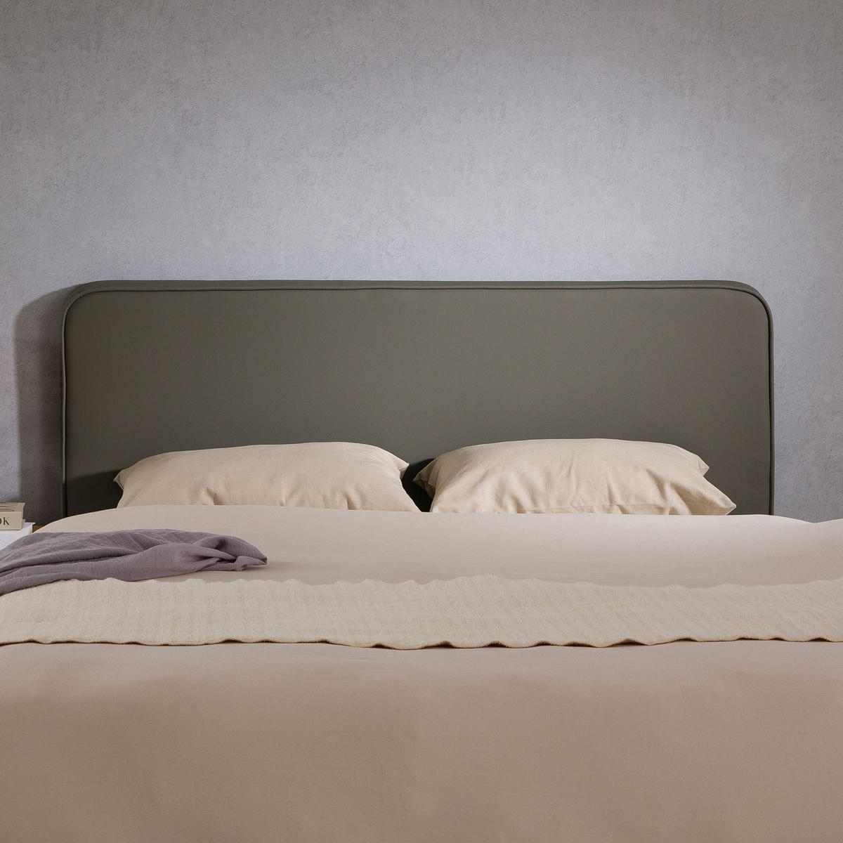 KOPFTEIL NAOFE 120x190 cm grau - Grau, Textil (120/68/6cm) - IDIMEX