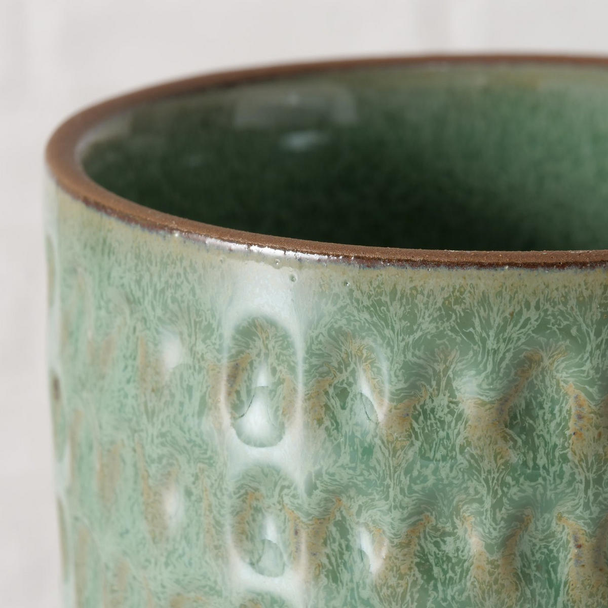 ÜBERTOPF Keramik Cinthya Ø 11 cm - Grün, Keramik (11.2/9.3/11.2cm) - Boltze Home