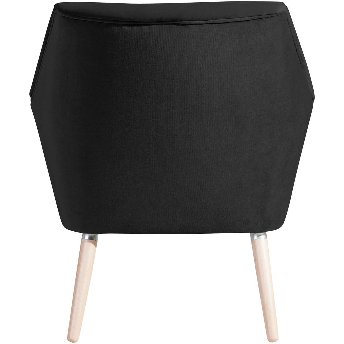 SESSEL Kachka Bezug Samtvelour Buche natur / schwarz - Buchefarben/Schwarz, Kunststoff (71/81/67cm) - 58aufmkessel