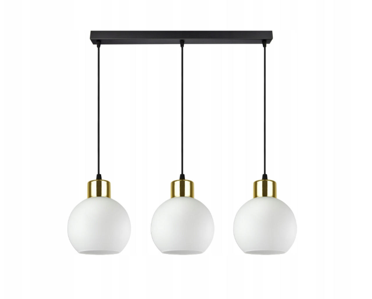 PENDELLEUCHTE Milano Glas - Goldfarben/Schwarz, Glas/Metall (14/55/80cm) - kiki design