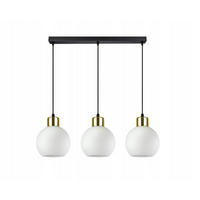PENDELLEUCHTE Milano Glas - Goldfarben/Schwarz, Glas/Metall (14/55/80cm) - kiki design