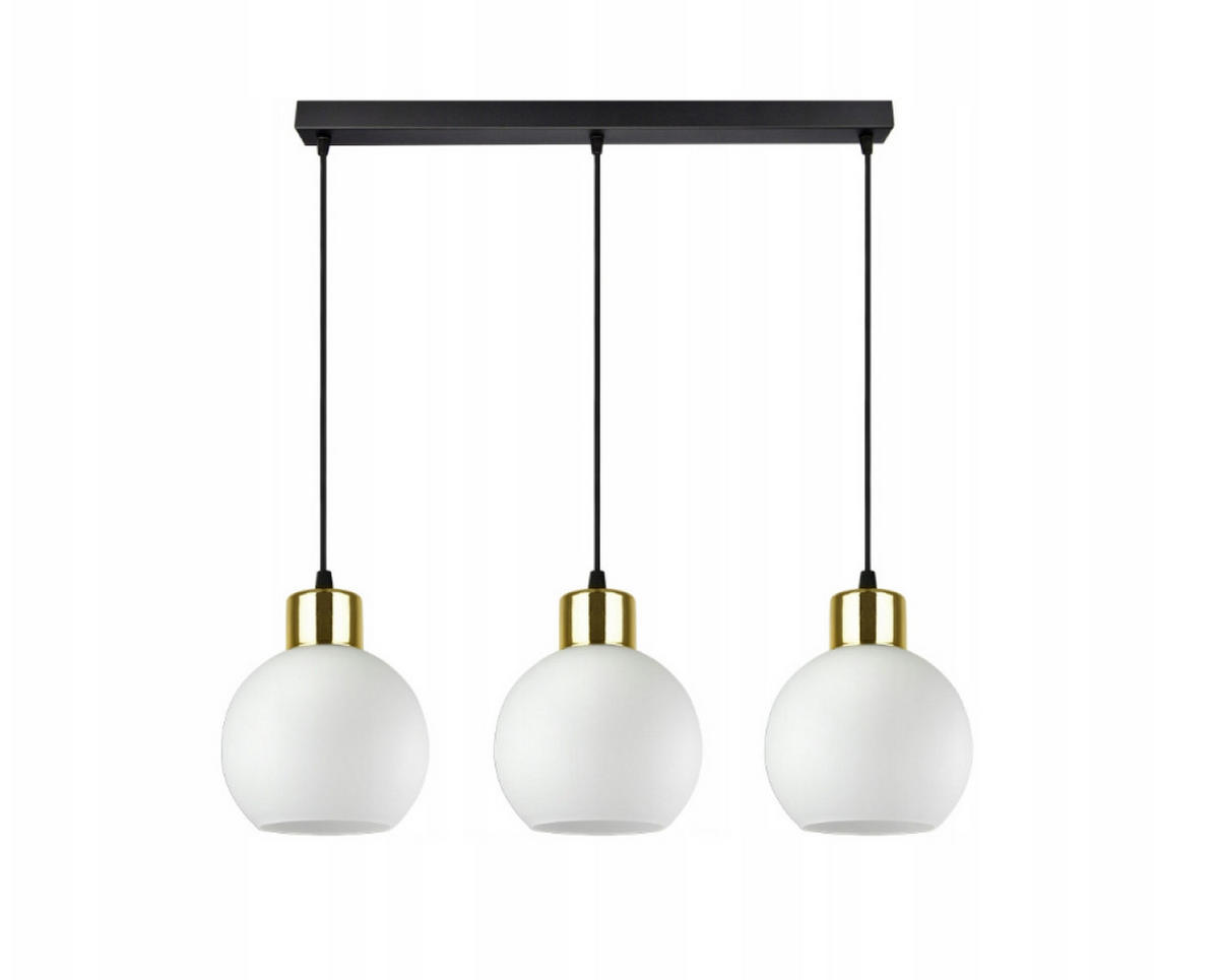 PENDELLEUCHTE Milano Glas - Goldfarben/Schwarz, Glas/Metall (14/55/80cm) - kiki design