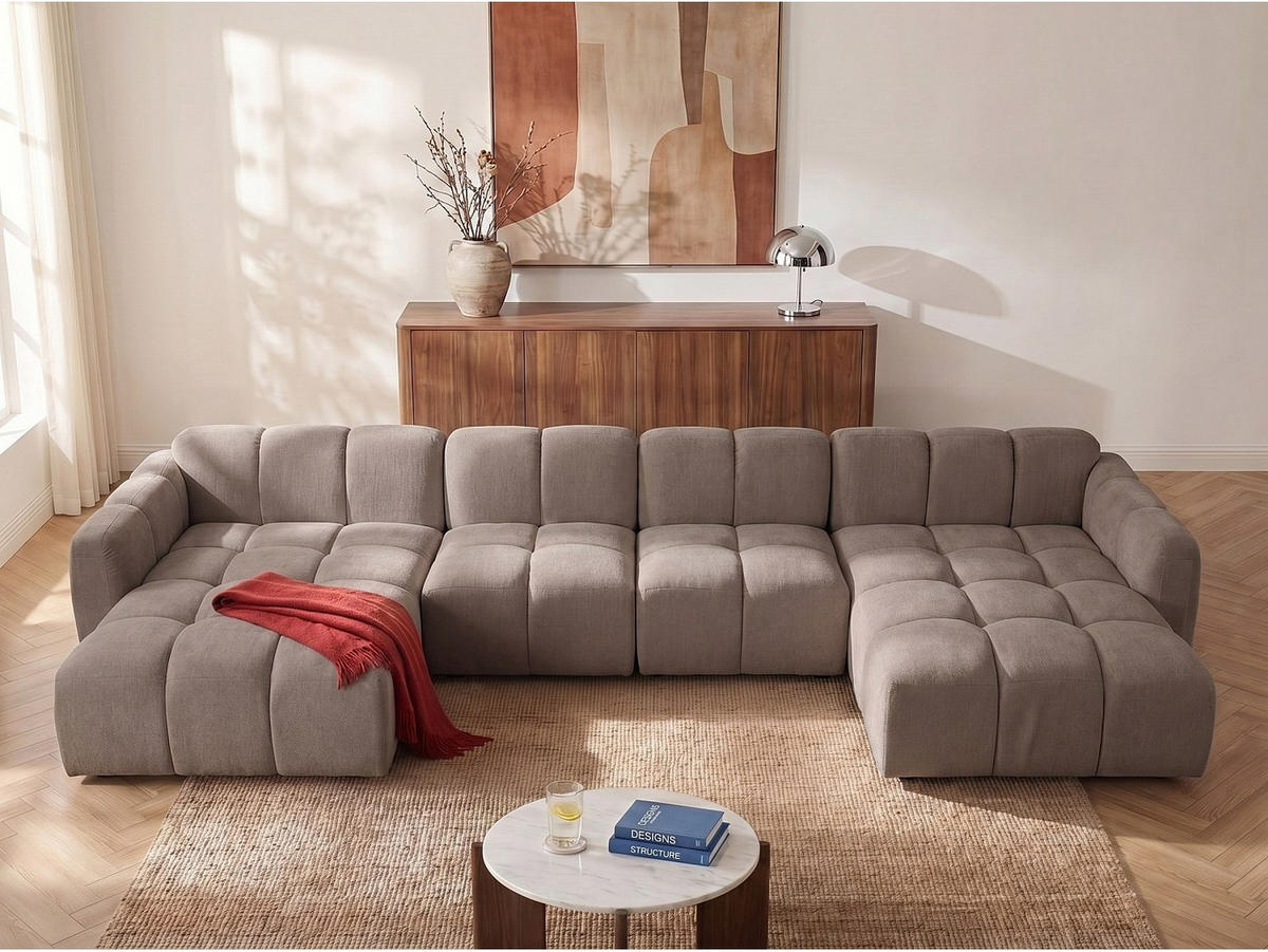 RECAMIERE ohne Schlaffunktion - 1 Person - stoff - taupe Carlivi - Taupe, Textil (120/73/170cm) - Vente-Unique