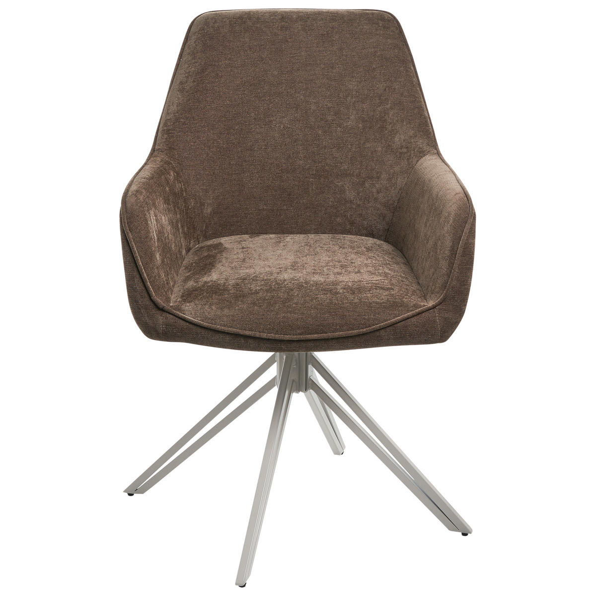 ESSZIMMERSTUHL 2er-Set Stoff Braun Jodar - Braun, Textil (56/83/60cm) - Beliani