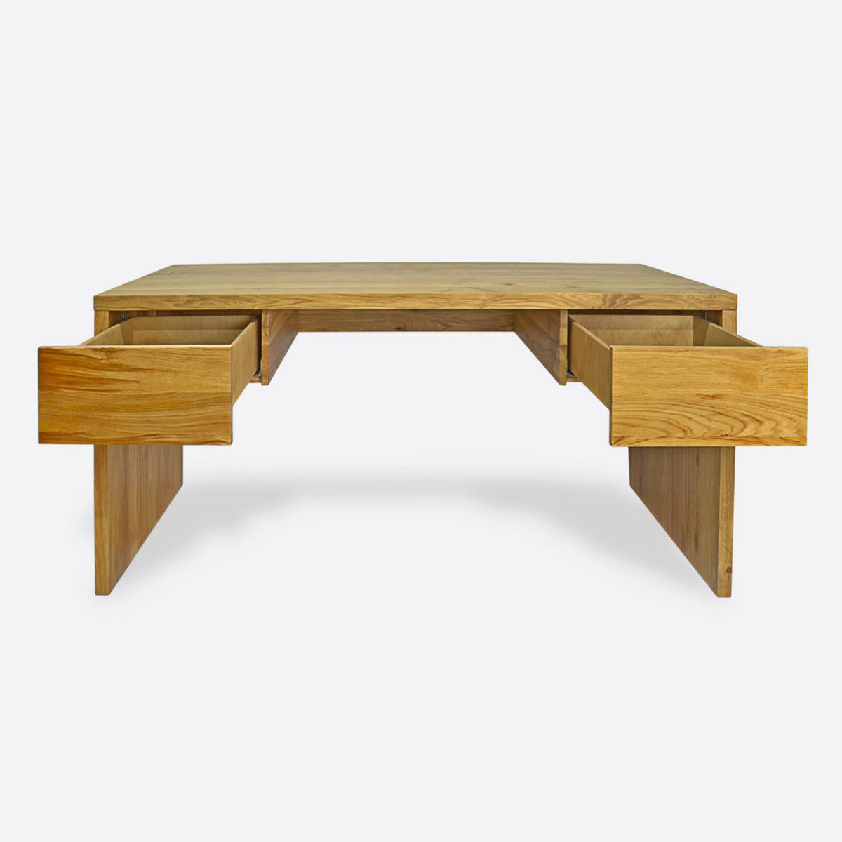 EICHENSCHREIBTISCH mit Schubladen DAVOS I - Eichefarben, Holz (75/170/75cm) - Rawood Furniture