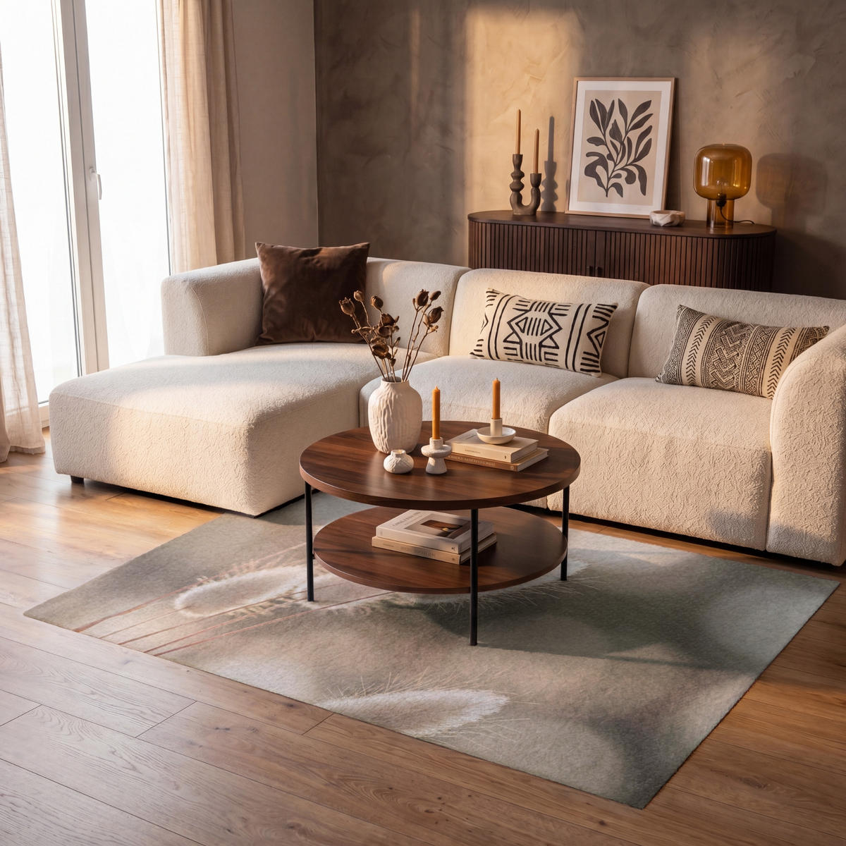 KOBERCE - Chvostoskok - Biely - Slnečné svetlo - 150x90 cm - béžová, textil/plast (150/0.4cm) - OnlyWow