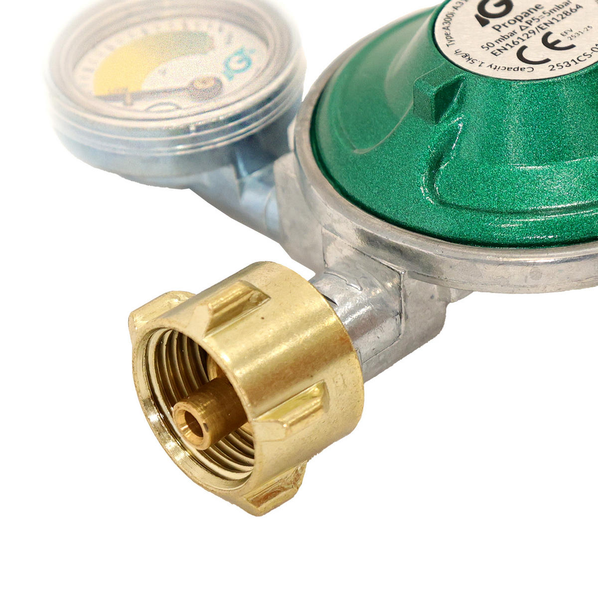 GASDRUCKREGLER mit Manometer - Silberfarben, Metall (10.5/4/10cm) - TAINO