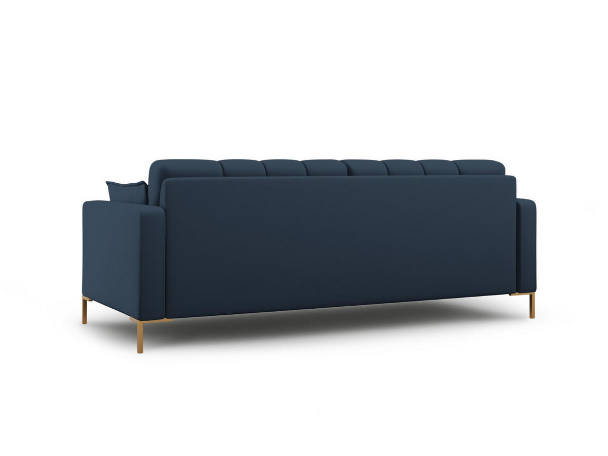 SOFA Mamaia aus strukturiertem Stoff blau 3 Sitzplätze - Blau, Textil (92/75/177cm) - Micadoni
