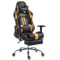 GAMINGSTUHL Limitless mit Fußablage, Schwarz/Gelb - Gelb, Textil/Metall (70/135/58cm) - TPFLiving