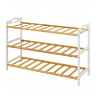 SCHUHREGAL - Hellbraun, Holz (70/48/25cm) - Relaxdays