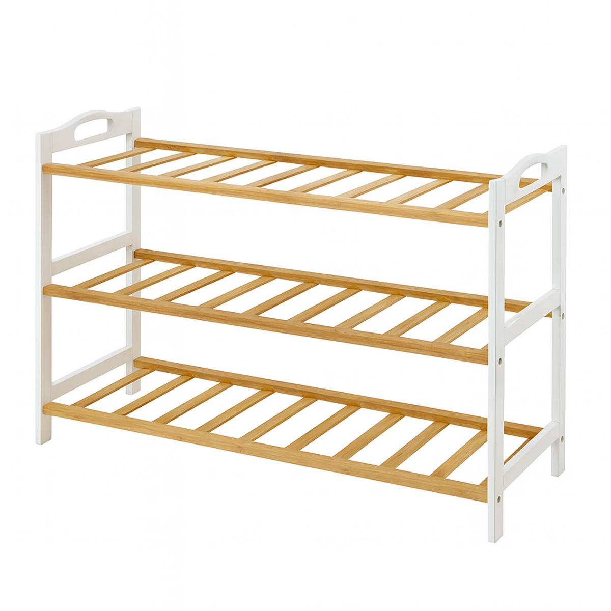 SCHUHREGAL - Hellbraun, Holz (70/48/25cm) - Relaxdays