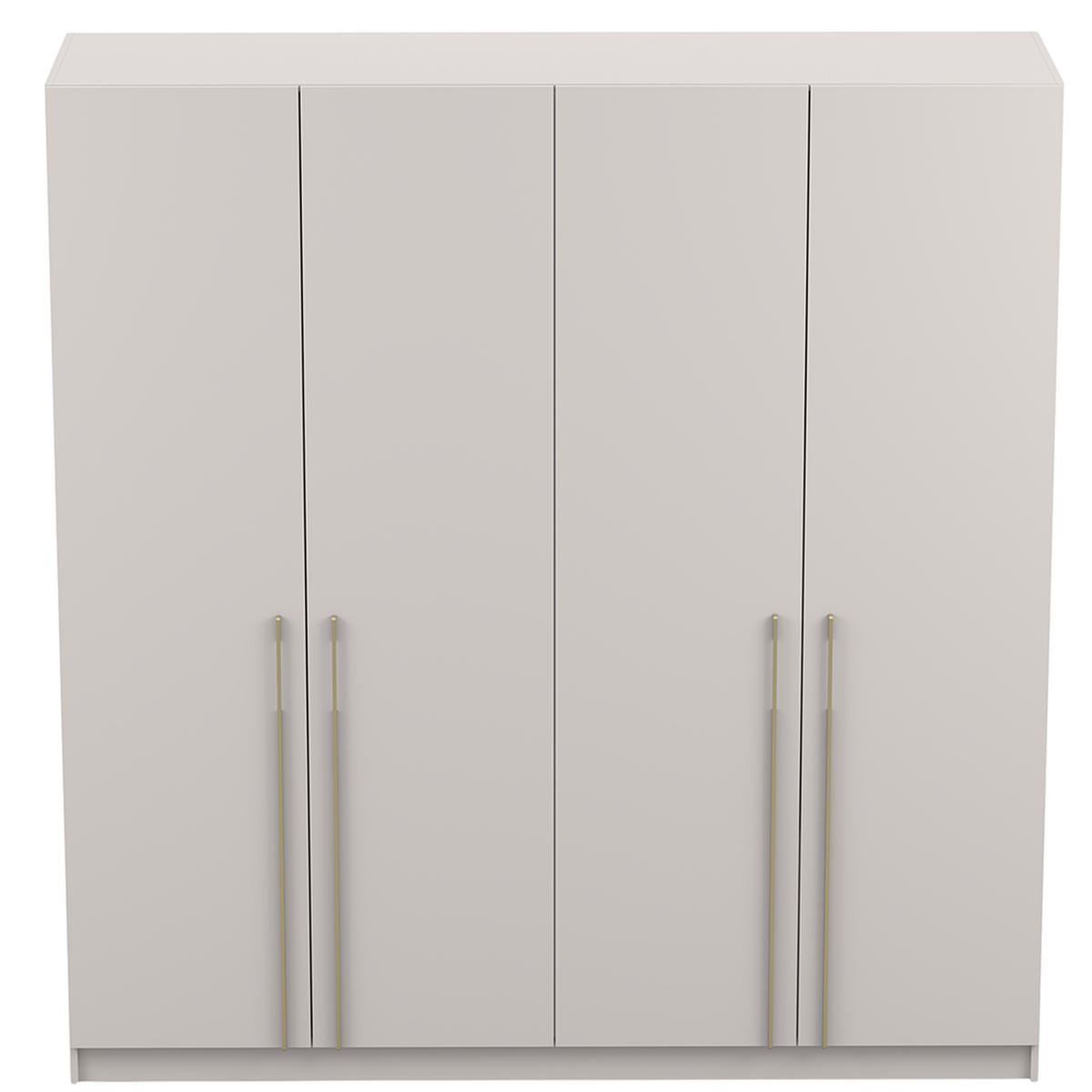DREHTÜRENSCHRANK ROSA 4D 200/210/57 cm 4-türig Kaschmir - Kaschmir/Goldfarben, Holzwerkstoff/Metall (200/210/57cm) - imoebel24