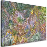 WANDBILD tiefer dschungel - Multicolor, Textil (60/40cm) - Feeby