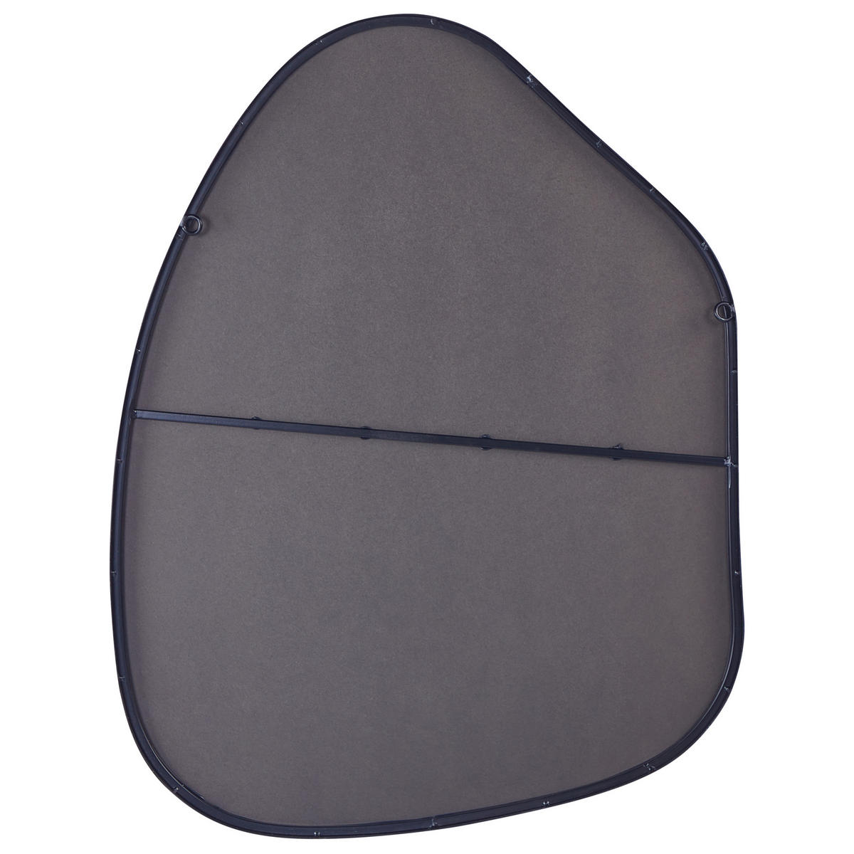 WANDSPIEGEL Metall schwarz asymmetrisch 70/92 cm Puteaux - Schwarz, Metall (70/92/3cm) - Beliani