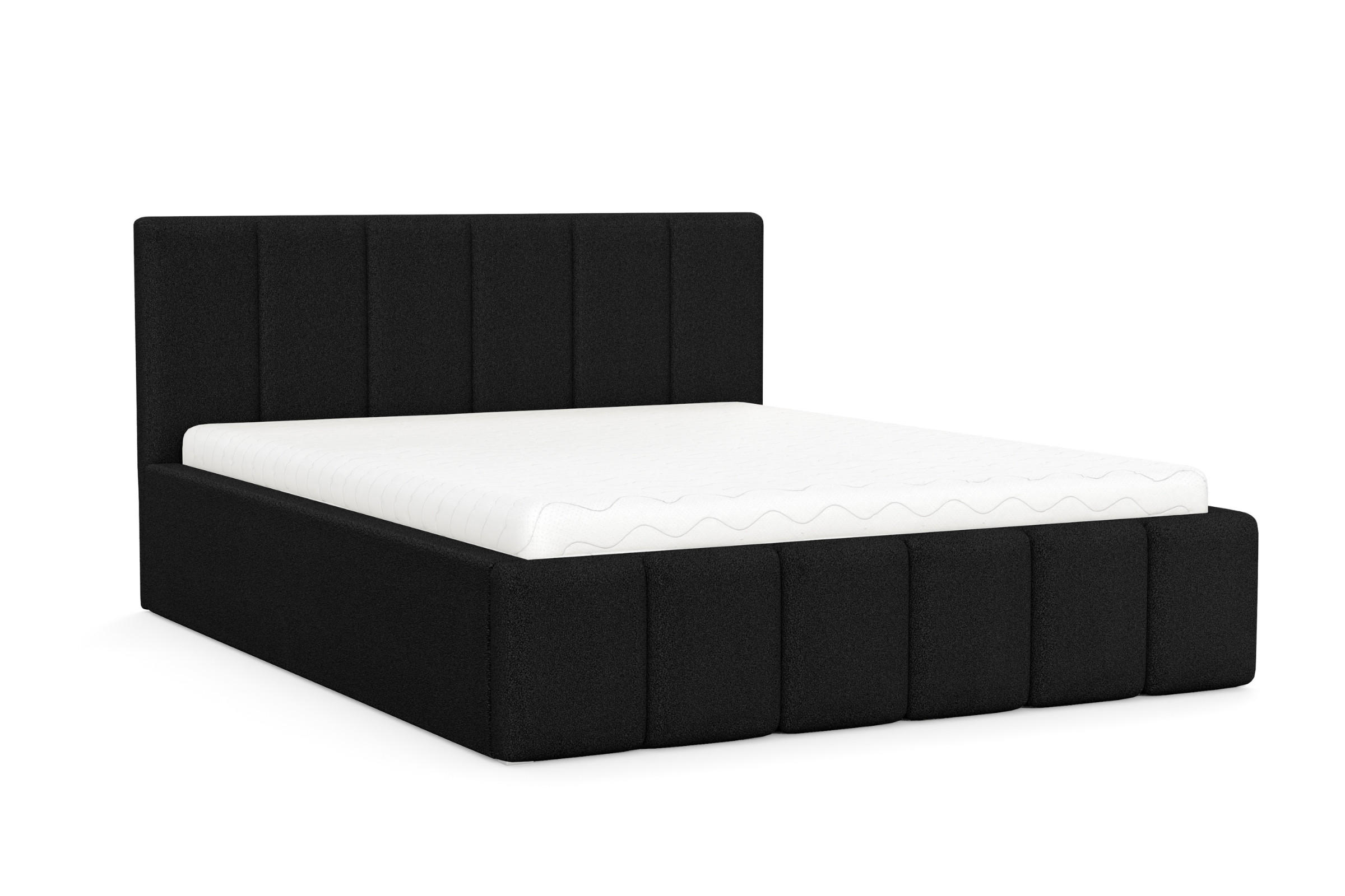 Deine Möbel 24 Polsterbett Schwarz 140x200 cm