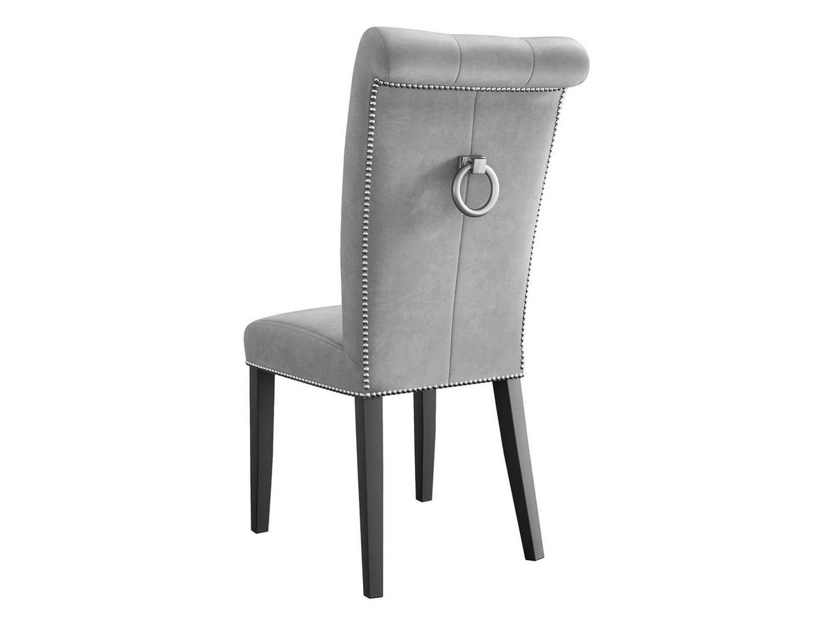 POLSTERSTUHL Christina, Holzfarbe: Schwarz - Hellgrau/Schwarz, Holz/Textil (47/103/68cm) - MIRJAN24